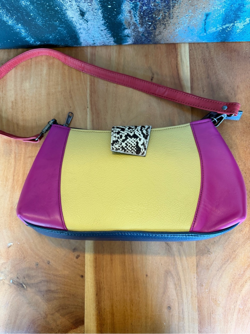 Soruka‎ Dopamine Dressing Recycled Leather Colorblock Bag (EUC) - Picture 4 of 12
